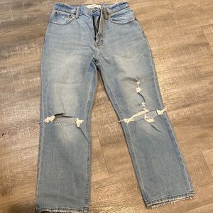 Abercrombie & Fitch Ankle Straight Ultra High Rise Jeans